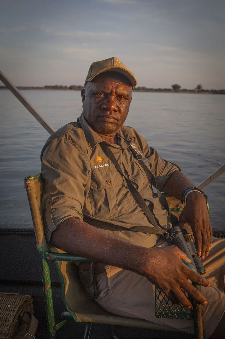 Portrait of a boatman on the Zambezi